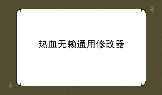 热血无赖通用修改器