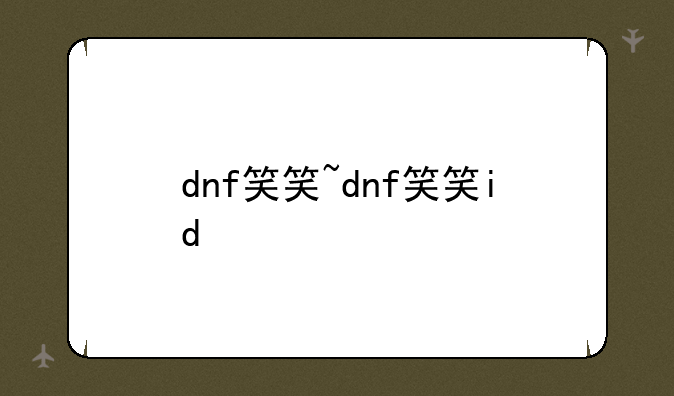 dnf笑笑~dnf笑笑id